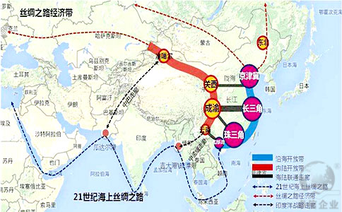 一帶一路戰略路線(xiàn)圖